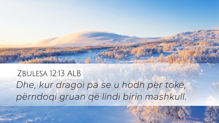 Zbulesa 12:13 ALB Bible Verse Image