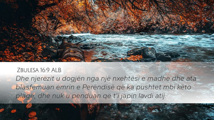 Zbulesa 16:9 ALB Bible Verse Image