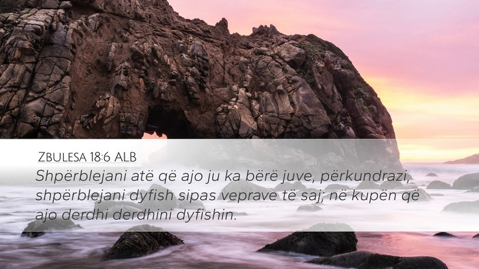 Zbulesa 18:6 ALB Bible Verse Image