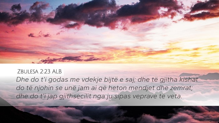 Zbulesa 2:23 ALB Bible Verse Image