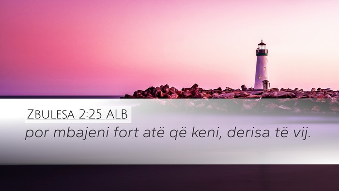 Zbulesa 2:25 ALB Bible Verse Image