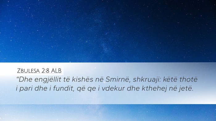Zbulesa 2:8 ALB Bible Verse Image