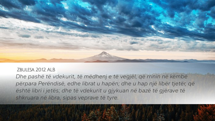 Zbulesa 20:12 ALB Bible Verse Image