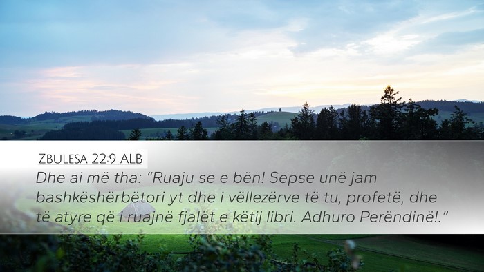 Zbulesa 22:9 ALB Bible Verse Image