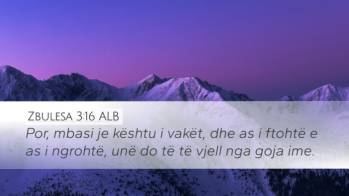 Zbulesa 3:16 ALB Bible Verse Image