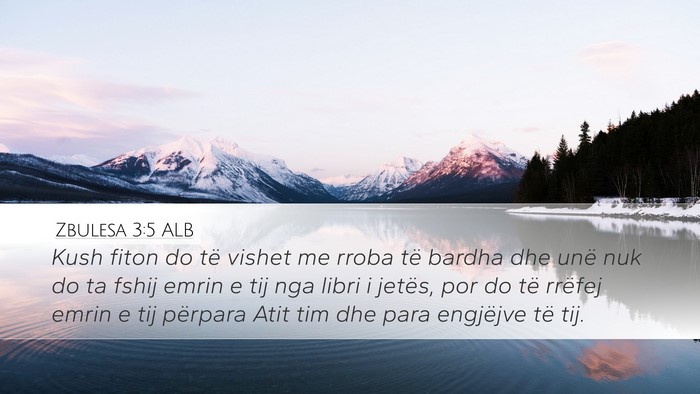 Zbulesa 3:5 ALB Bible Verse Image