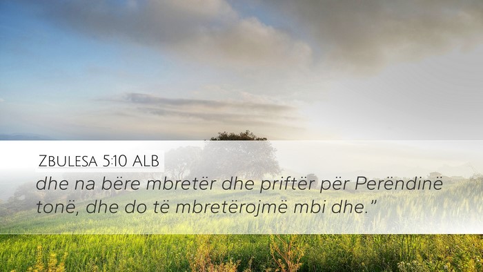 Zbulesa 5:10 ALB Bible Verse Image