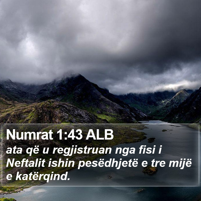 Numrat 1:43 ALB - ata që u regjistruan nga fisi i Neftalit ishin