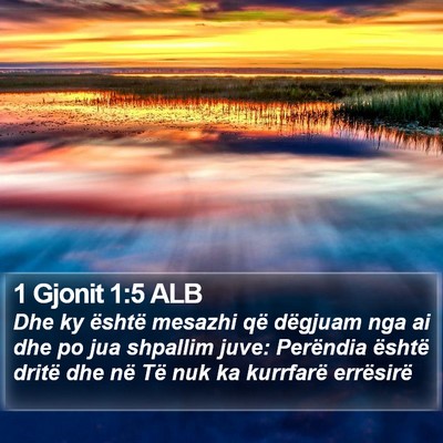 1 Gjonit 1:5 ALB Bible Verse Image