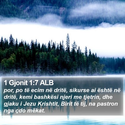 1 Gjonit 1:7 ALB Bible Verse Image