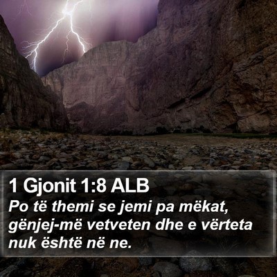 1 Gjonit 1:8 ALB Bible Verse Image