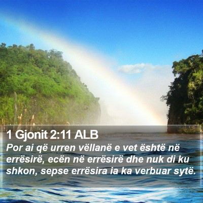 1 Gjonit 2:11 ALB Bible Verse Image
