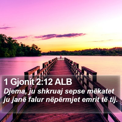1 Gjonit 2:12 ALB Bible Verse Image