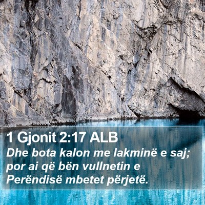 1 Gjonit 2:17 ALB Bible Verse Image