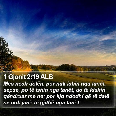 1 Gjonit 2:19 ALB Bible Verse Image