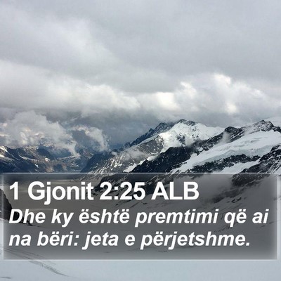 1 Gjonit 2:25 ALB Bible Verse Image