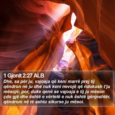 1 Gjonit 2:27 ALB Bible Verse Image