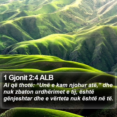 1 Gjonit 2:4 ALB Bible Verse Image