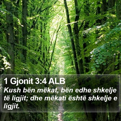 1 Gjonit 3:4 ALB Bible Verse Image