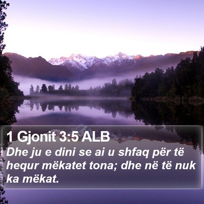 1 Gjonit 3:5 ALB Bible Verse Image