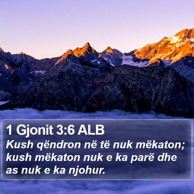 1 Gjonit 3:6 ALB Bible Verse Image