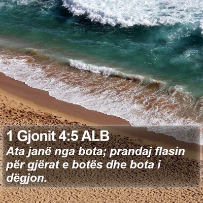 1 Gjonit 4:5 ALB Bible Verse Image