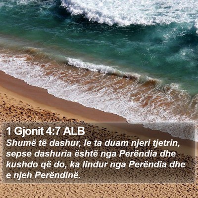 1 Gjonit 4:7 ALB Bible Verse Image
