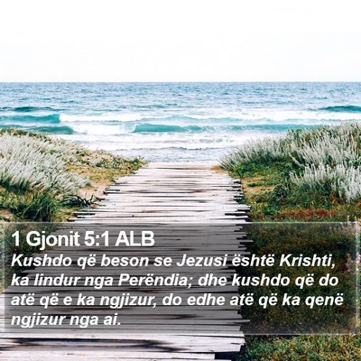 1 Gjonit 5:1 ALB Bible Verse Image