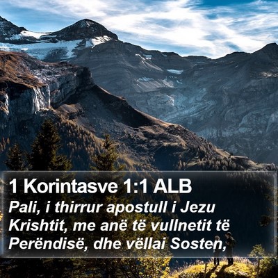 1 Korintasve 1:1 ALB Bible Verse Image