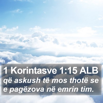 1 Korintasve 1:15 ALB Bible Verse Image