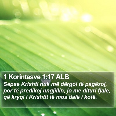 1 Korintasve 1:17 ALB Bible Verse Image