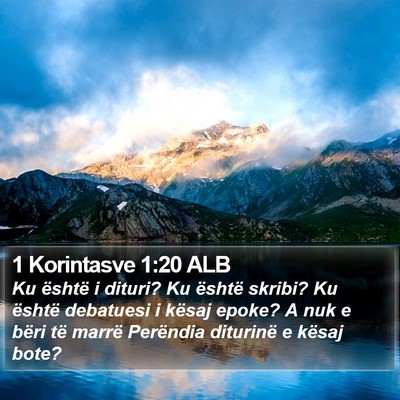 1 Korintasve 1:20 ALB Bible Verse Image