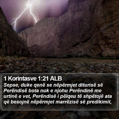 1 Korintasve 1:21 ALB Bible Verse Image
