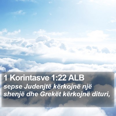 1 Korintasve 1:22 ALB Bible Verse Image