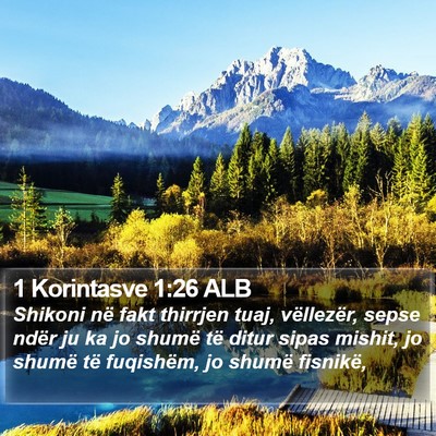 1 Korintasve 1:26 ALB Bible Verse Image