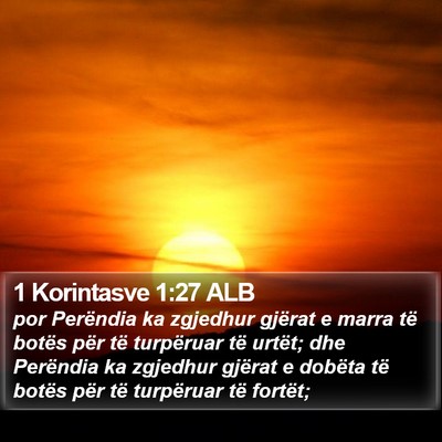 1 Korintasve 1:27 ALB Bible Verse Image