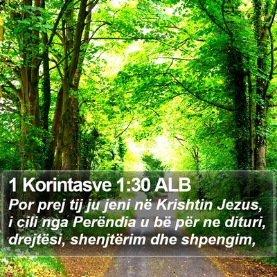 1 Korintasve 1:30 ALB Bible Verse Image