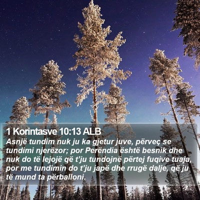 1 Korintasve 10:13 ALB Bible Verse Image