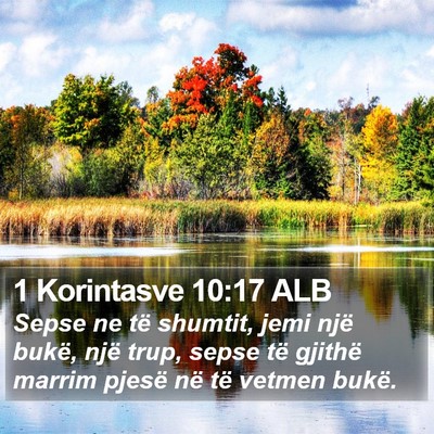 1 Korintasve 10:17 ALB Bible Verse Image