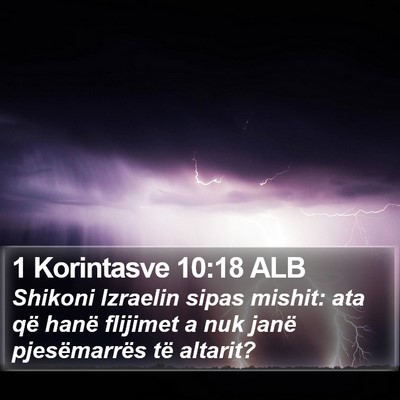 1 Korintasve 10:18 ALB Bible Verse Image