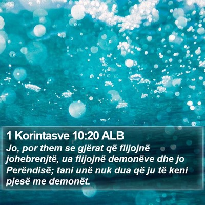 1 Korintasve 10:20 ALB Bible Verse Image