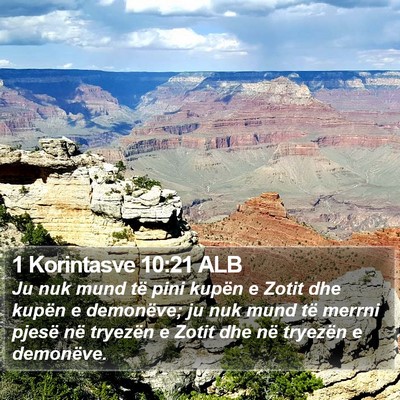 1 Korintasve 10:21 ALB Bible Verse Image