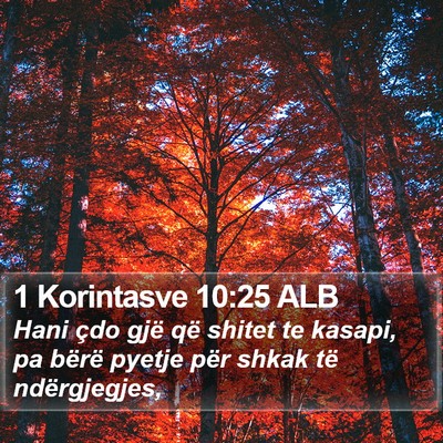 1 Korintasve 10:25 ALB Bible Verse Image