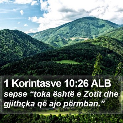 1 Korintasve 10:26 ALB Bible Verse Image