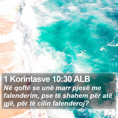 1 Korintasve 10:30 ALB Bible Verse Image