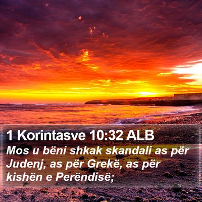 1 Korintasve 10:32 ALB Bible Verse Image