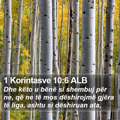 1 Korintasve 10:6 ALB Bible Verse Image