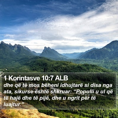 1 Korintasve 10:7 ALB Bible Verse Image