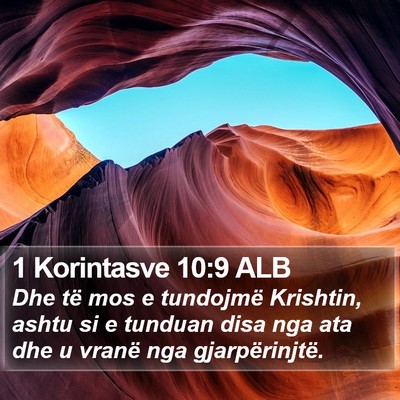 1 Korintasve 10:9 ALB Bible Verse Image