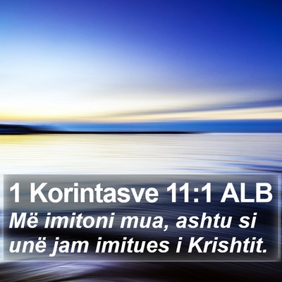 1 Korintasve 11:1 ALB Bible Verse Image